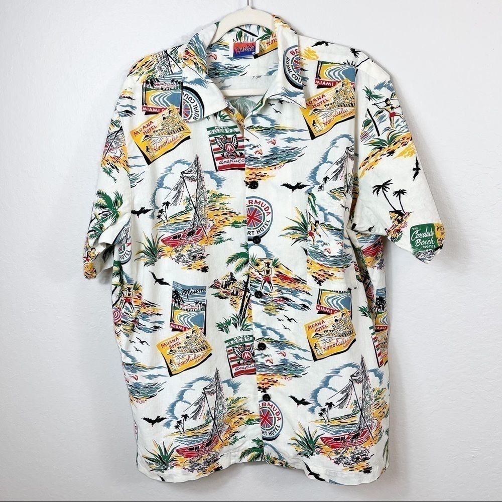 D’EM CRAZY Men’s Hawaiian Beach Shirt Size 2X